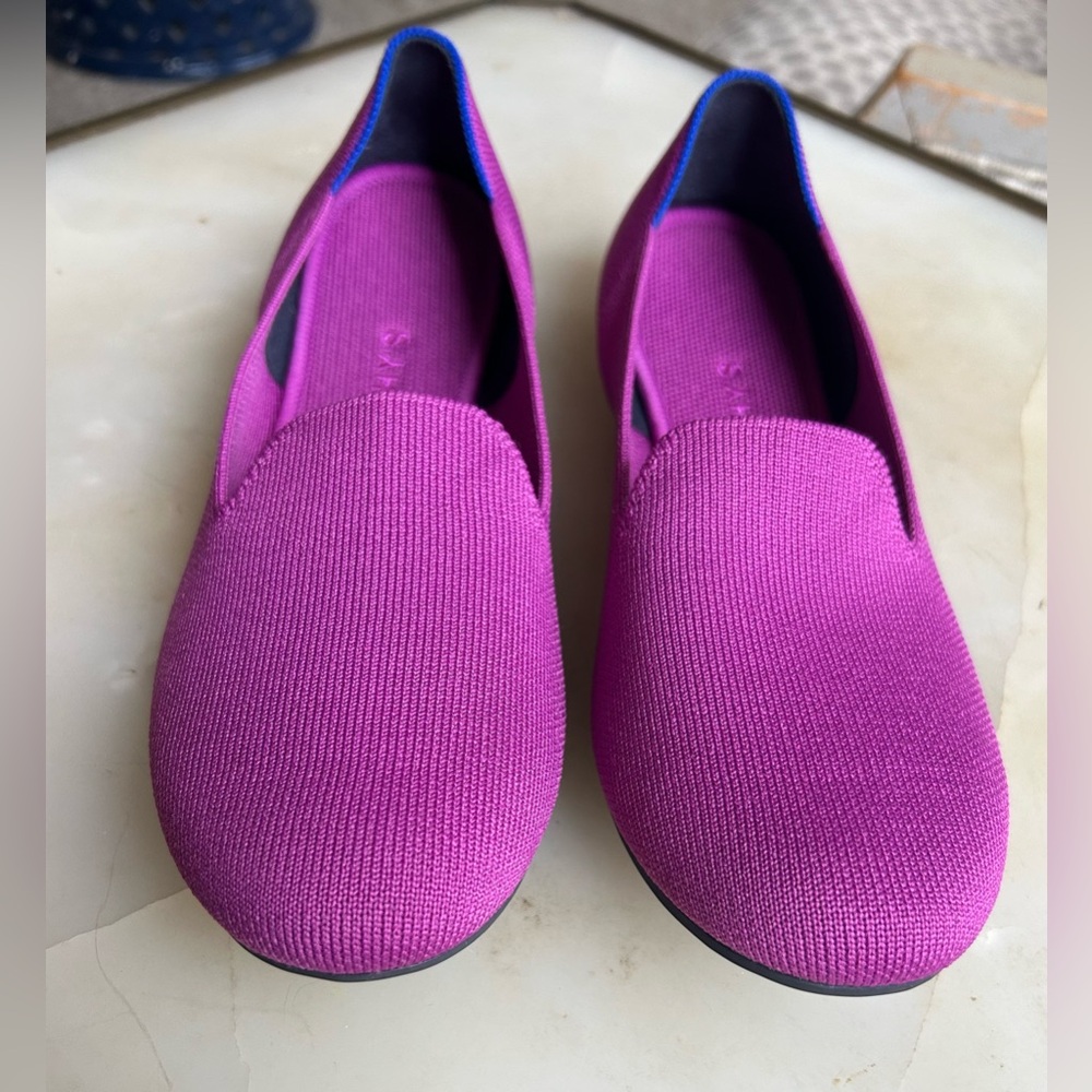 Rothy's Round Toe Ballet Flat Vibrant Pink-Wild Orchid US 9